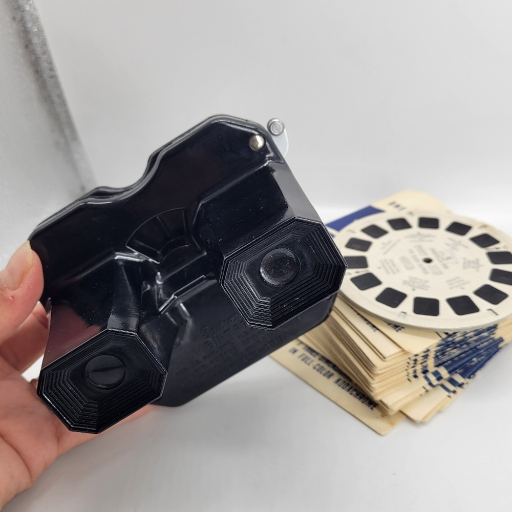 Sawyer's View-master 27 Reels & Viewer Original Bakelite Black Patent 2,189,285 - Picture 10 of 10